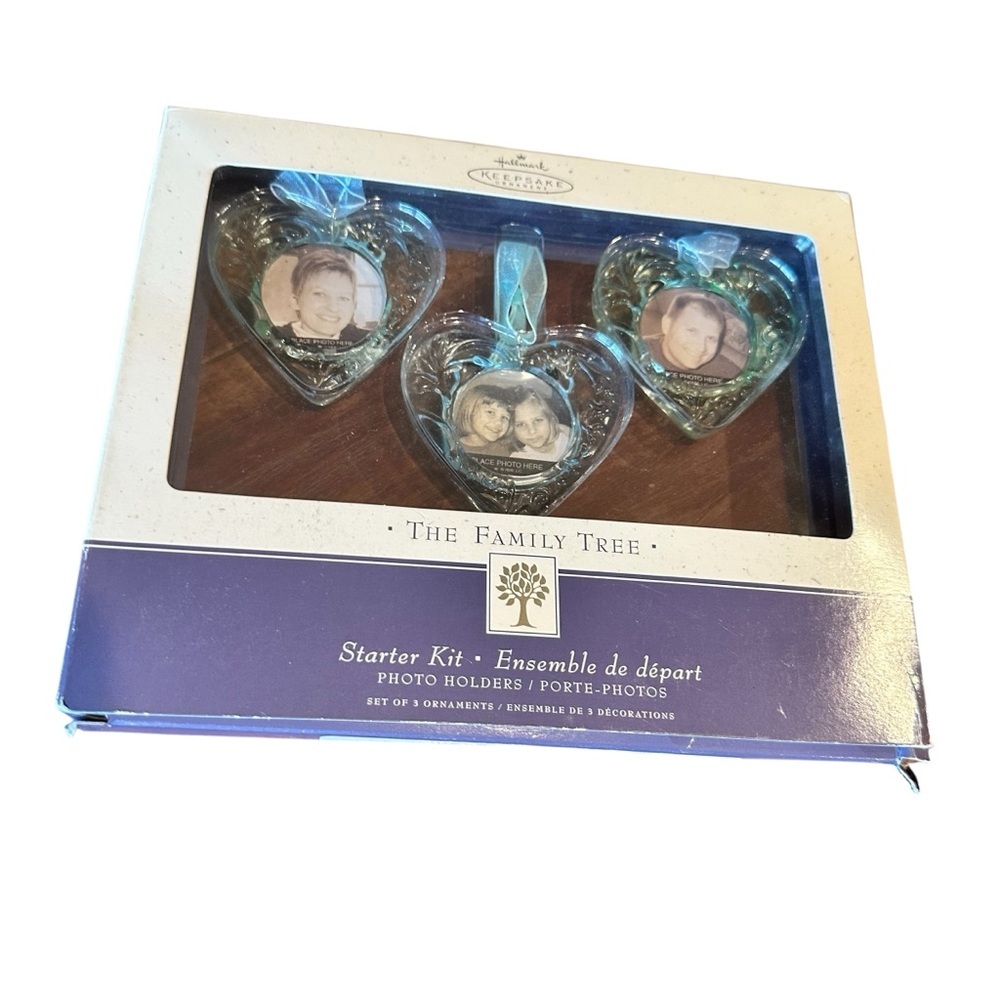 Hallmark Keepsake Heart-Shaped Photo Holder Ornaments Starter Kit NWT